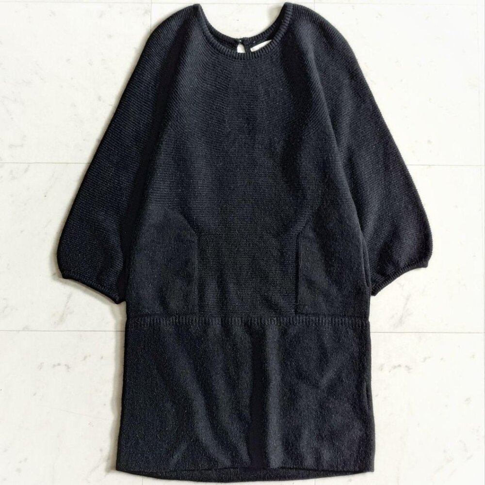 Tomorrowland BALLSEY cashmere angora knit dress in black